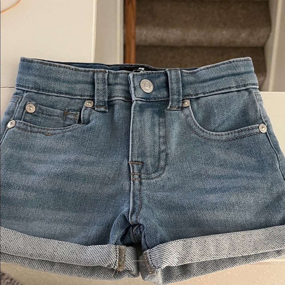7 For All Mankind Kids Blue Denim Shorts